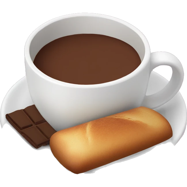 Haitian hot chocolate with Haitian bread emoji