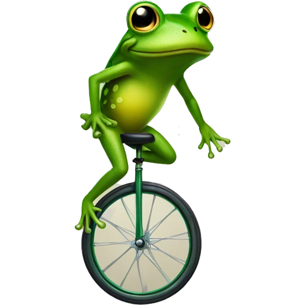 Frog in unicycle emoji