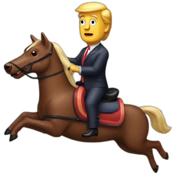trump-riding-sausage emoji
