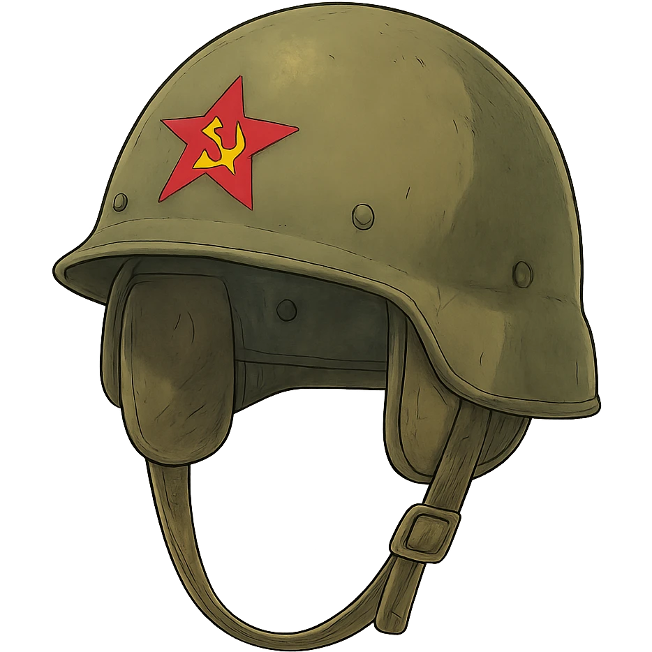 ghibli style Russian military helmet emoji