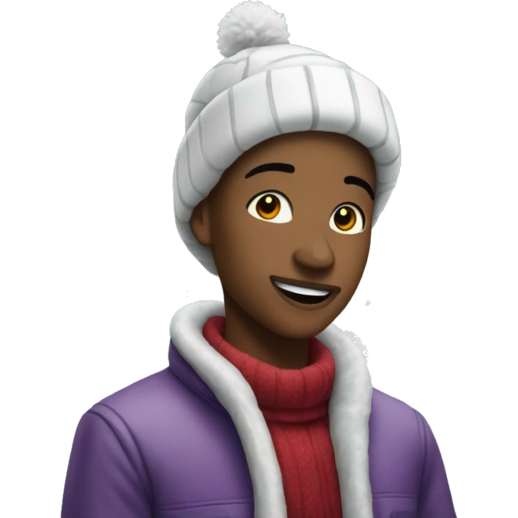 Winter Christmas wonderland emoji