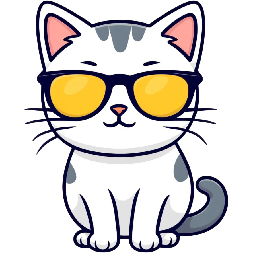 Cat with sunglasses emoji