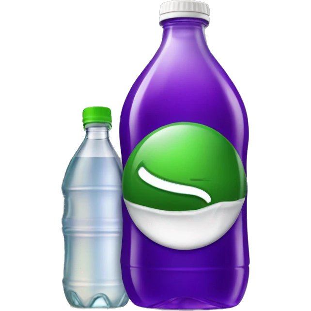 purple drink in bottle with sprite bottle emoji