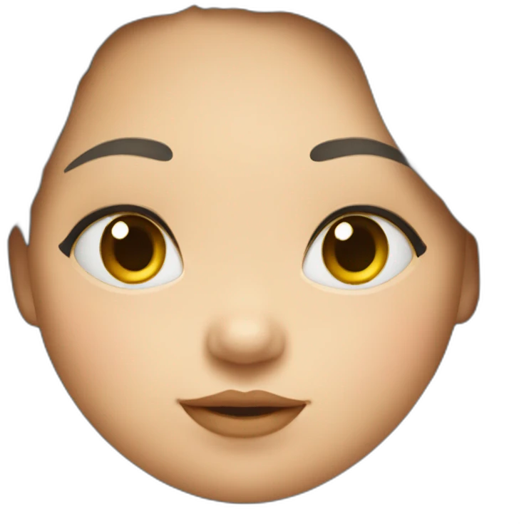 Chubby cheeks girl emoji
