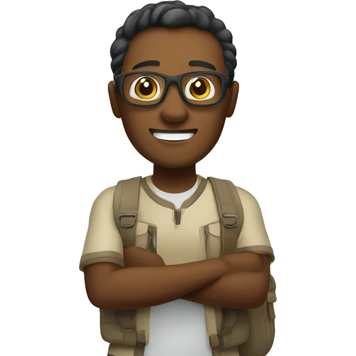 Welcoming tourist to his place to stay emoji