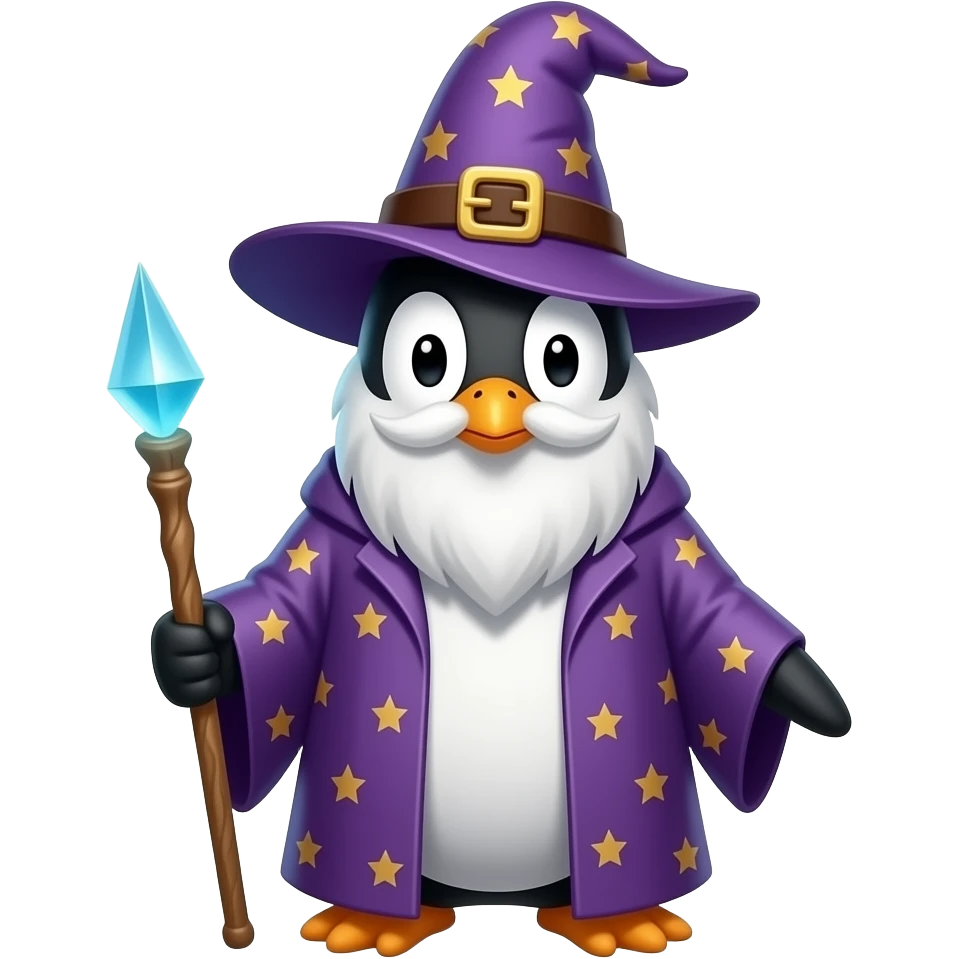 Penguin Wizard emoji
