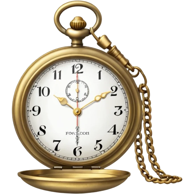 Old pocket watch with long chain  emoji