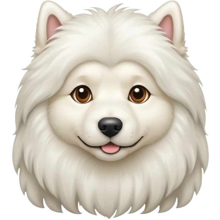 White long-haired dog emoji