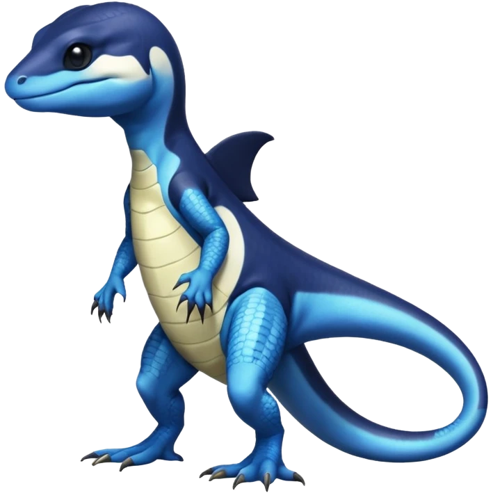 Orca-reptile-reptilian-lizard-skink-gecko-Digimon-Fakémon-hybrid full body, two legs, arms, tail emoji