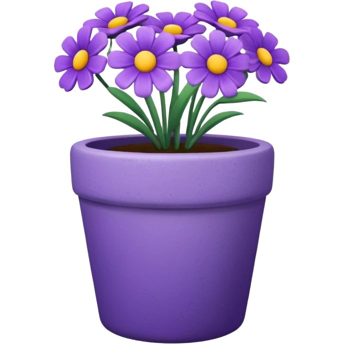 purple flower pot emoji