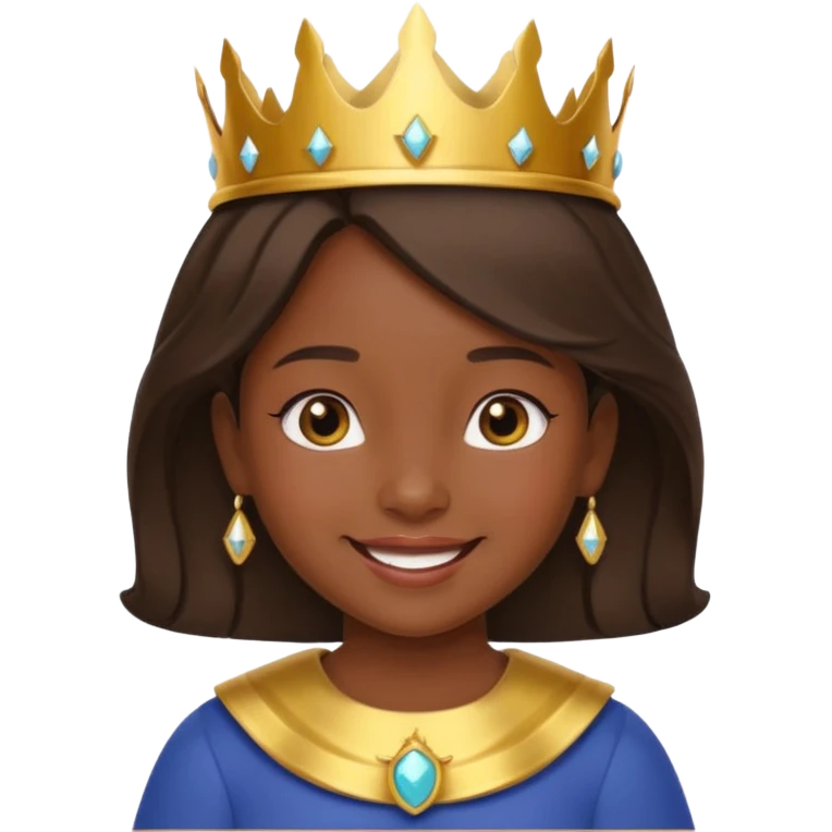 royal girl child with dark skin emoji