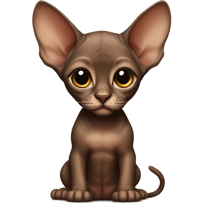 Brown sphinx kitten emoji