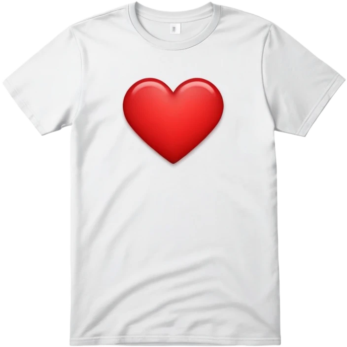 graphic tee shirt with a heart design emoji