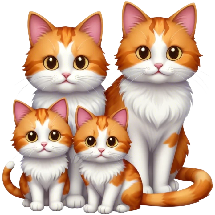 A family of cats emoji