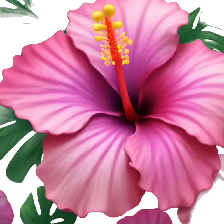 create a gradient hibiscus and make it look perfect and realistic  emoji