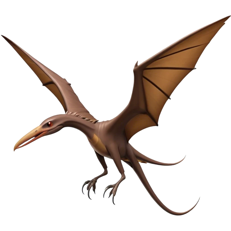 Cinematic Noble Pterodactyl Portrait Emoji, Poised and soaring, with a slender, aerodynamic body, expansive leathery wings outstretched, a long pointed beak, and keen, piercing eyes that exude aerial grace, Simplified yet sharply defined features, highly detailed, glowing with a soft, ethereal radiance, high shine, intelligent and commanding, stylized with an air of prehistoric flight mastery, focused and graceful, soft glowing outline, capturing the essence of a watchful and confident Pterodactyl that appears ready to glide out of the screen with effortless majesty! emoji