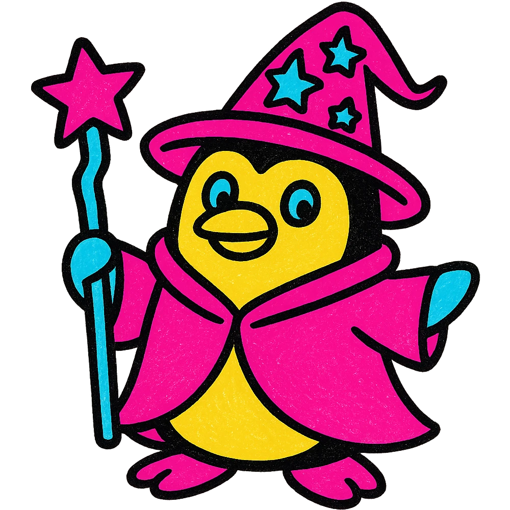 Penguin Wizard emoji