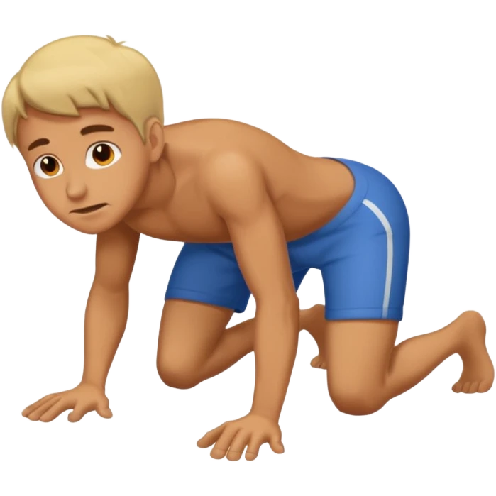 Man crawling on all fours  emoji