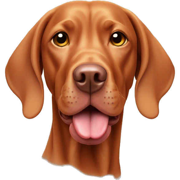 magyar vizsla dog face with tongue out emoji