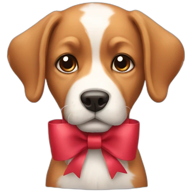 dog with bow emoji