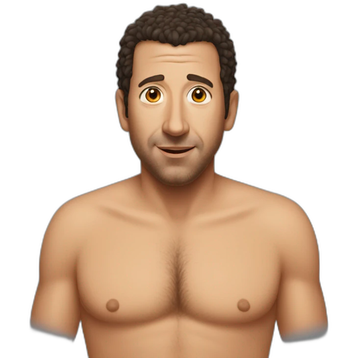 Adam Sandler with no clothes emoji
