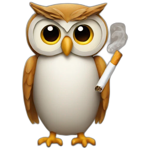 cigarette owl emoji
