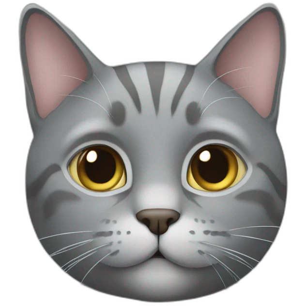 Grey cat emoji