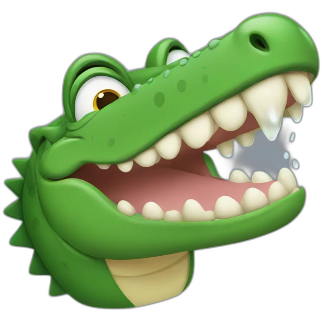 crying crocodile emoji