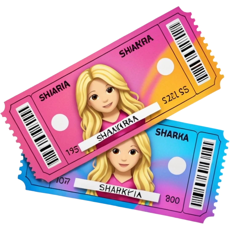 tickets of a Shakira concert emoji