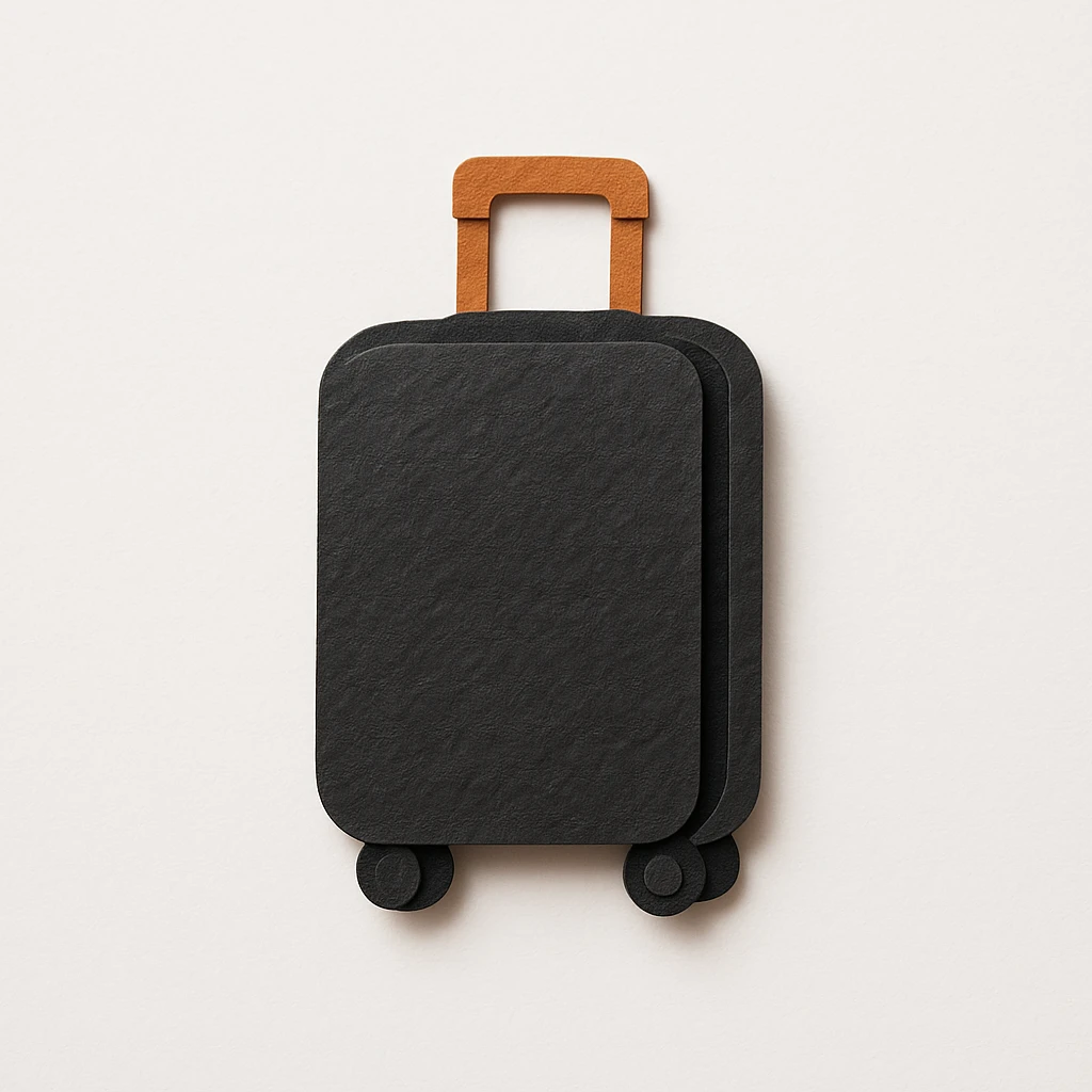 black suitcase with wheels emoji