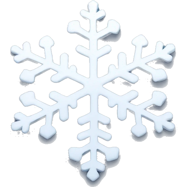 Snow flake heart emoji