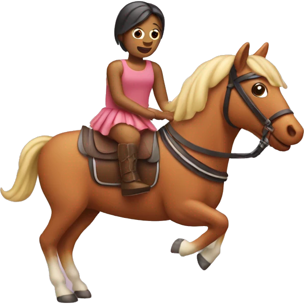 Hot dog riding a horse in a tutu emoji