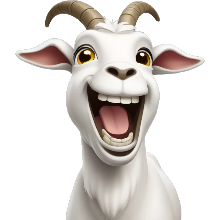 funny laughing goat emoji