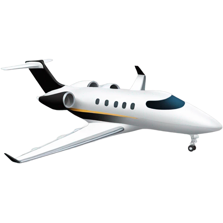 Black private jet facing right emoji