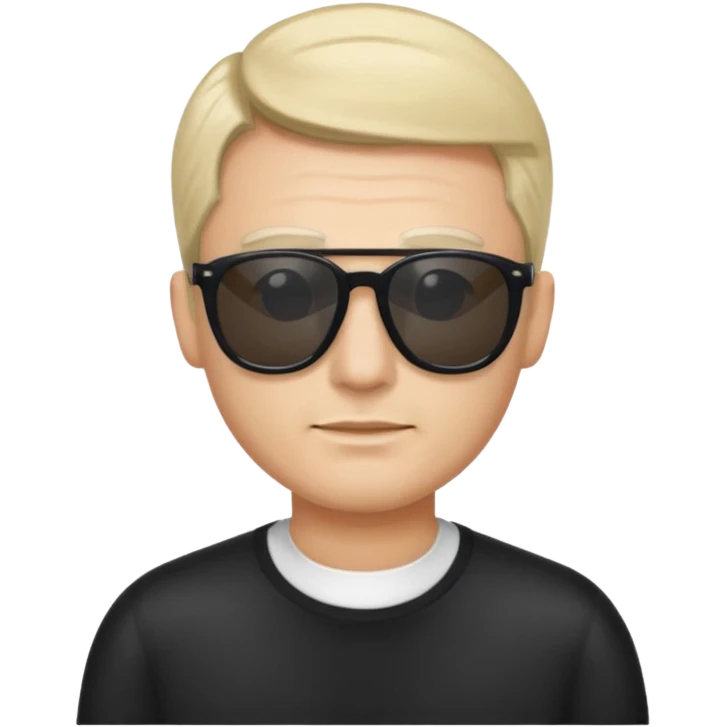 Combover haircut with sunglasses emoji