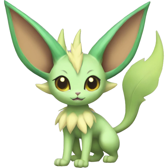 Espeon-Leafeon full body emoji