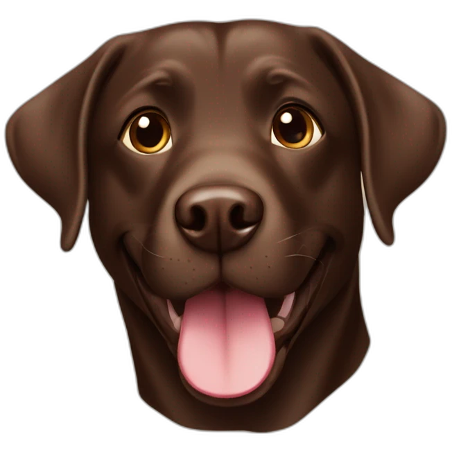 Happy-chocolate-labrador emoji