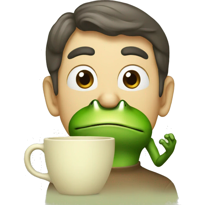 froge with java cup icon emoji