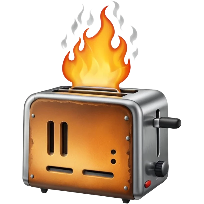 burning toaster emoji