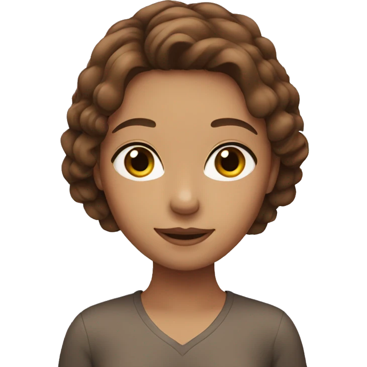 Girl with brown hair emoji