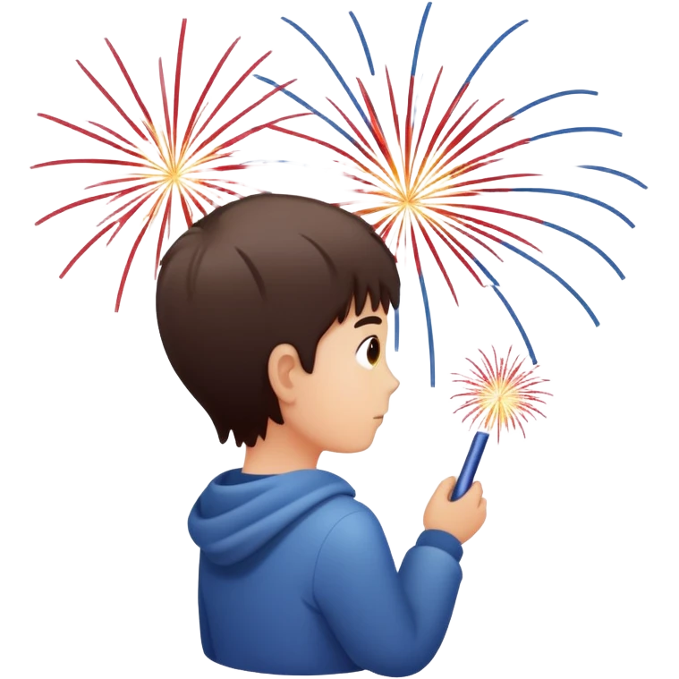 person watching fireworks emoji