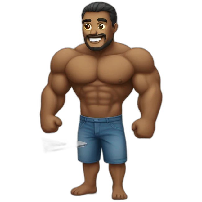 STRONG MAN LAPTOP emoji