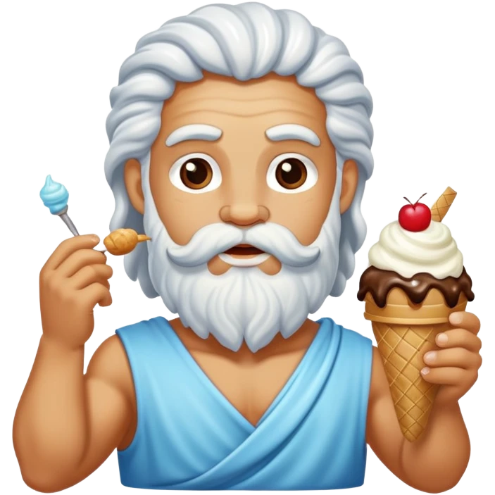 Zeus eating ice cream emoji