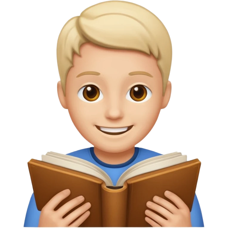  با خوشحالی کتابخوانی emoji