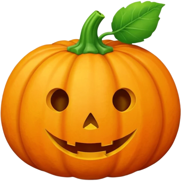 Mini Pumpkin with 1 Leaf emoji