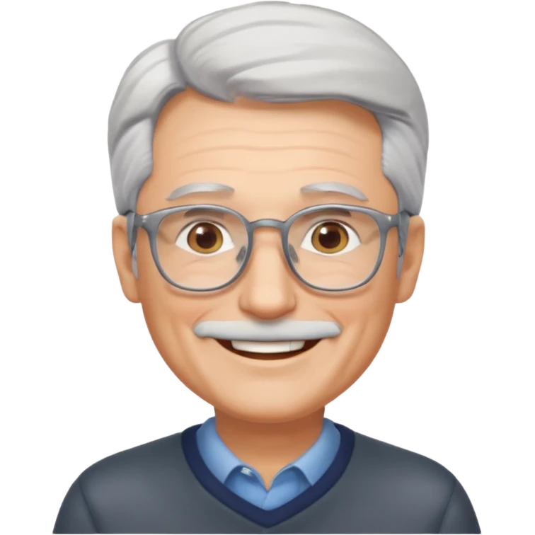 Silver haired dad with glasses emoji