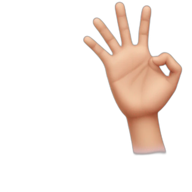 A hand like a heart emoji