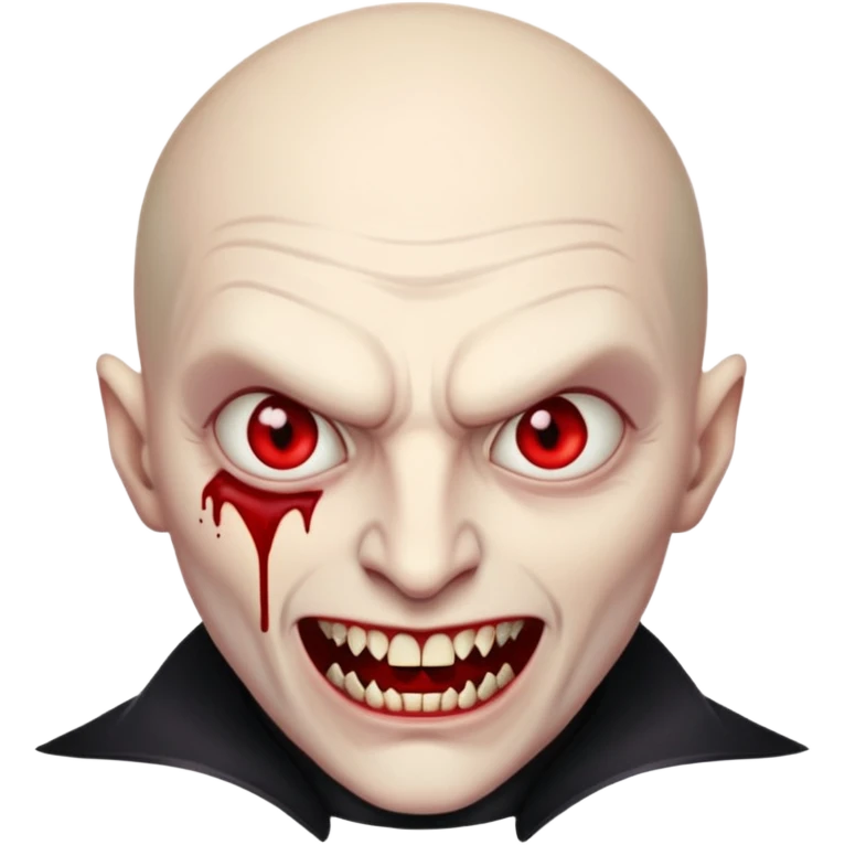 Bald vampire emoji