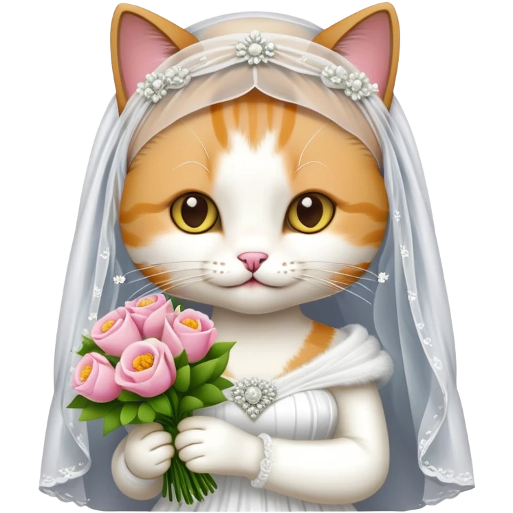 cat bride emoji