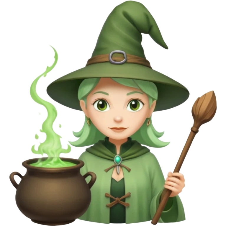 green witch cooking potion emoji